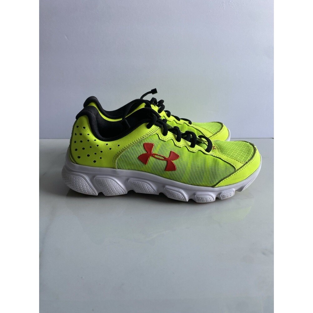 Under Armour Micro G Assert 6 Neon Yellow Running Shoes Youth Size 3Y Sneakers
